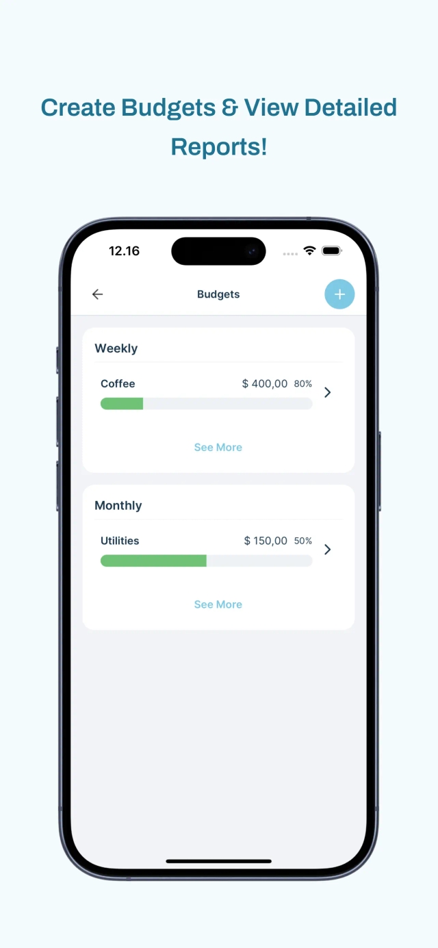 Saving Diary App Budget Preview